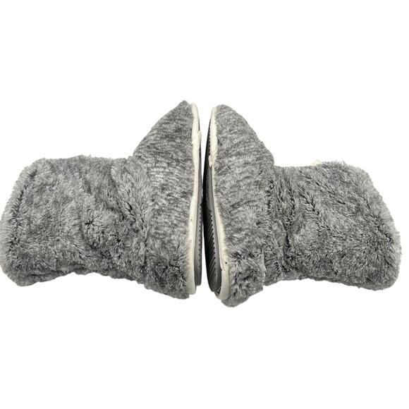 Dearfoams Women's Gray No Sweat Comfort Bootie Slipper Size 5-6 - Picture 8 of 11